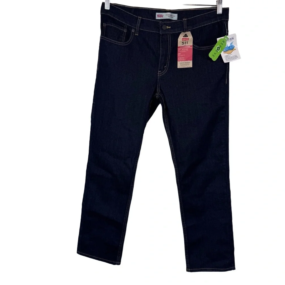 Levi's 511 Jeans Boys 16H W34 L28 Dark Wash Slim Performance Stretch (NWT)